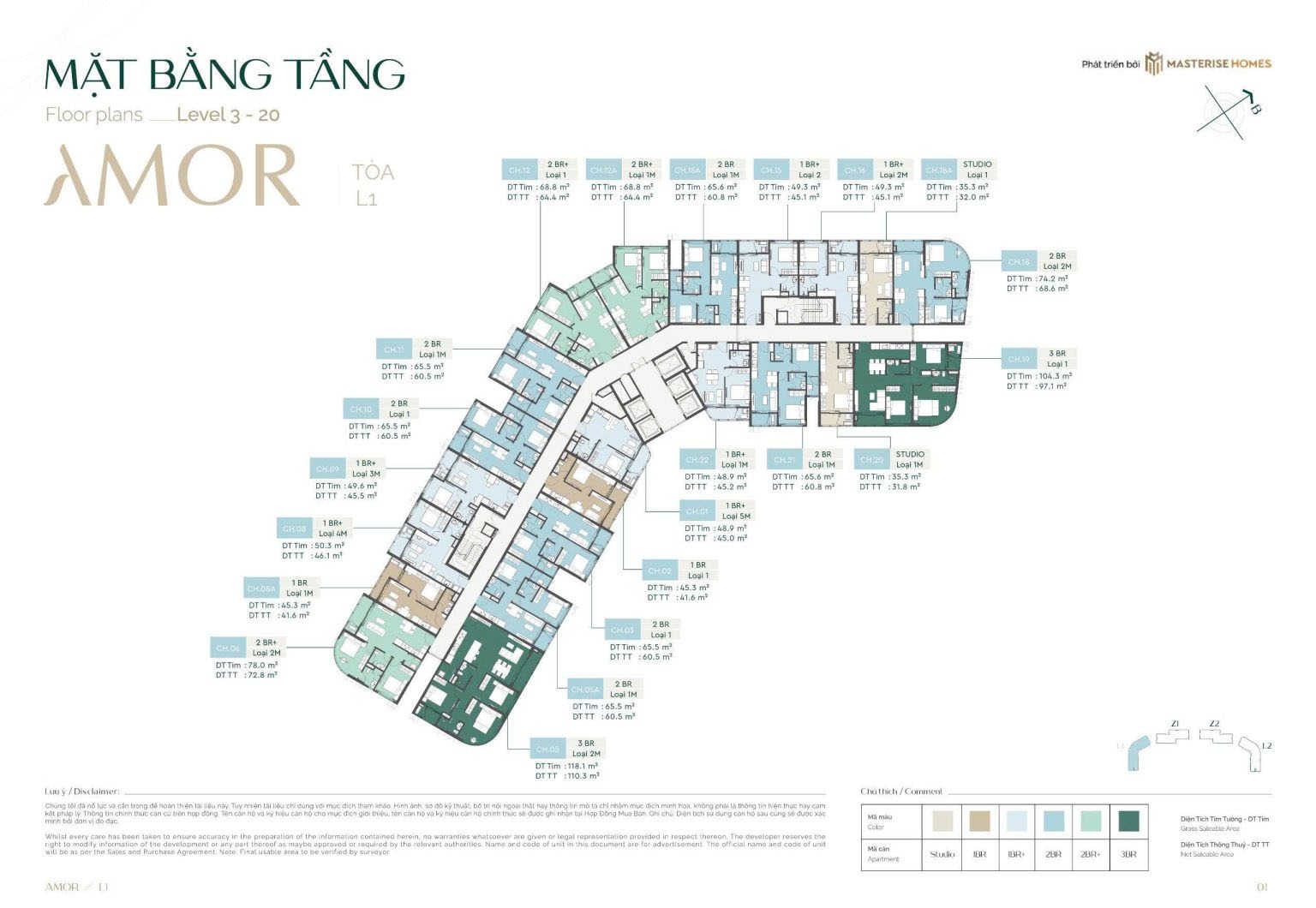 Amor (L1) Chung Cư Lumiere Spring Bay